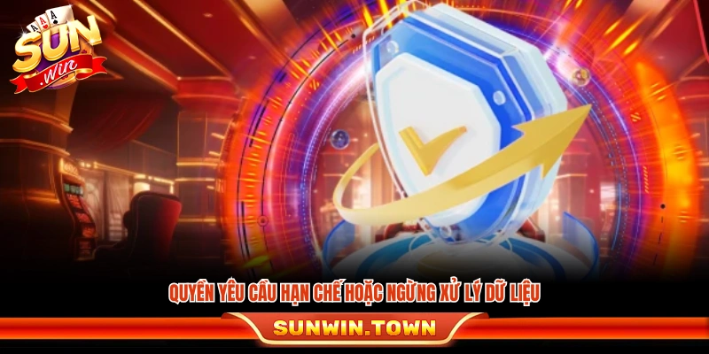 Quyền yêu cầu hạn chế hoặc tạm dừng việc xử lý dữ liệu